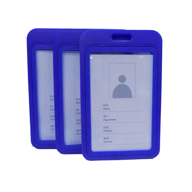 VERTICAL PLASTIC ID CARD HOLDER